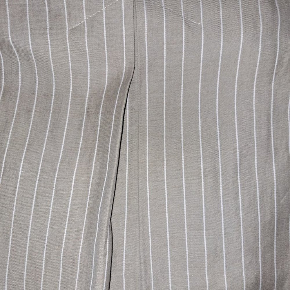 Talbots Tan Pinstripe Italian Linen Blend Pencil Skirt Sz 16 - Picture 7 of 11